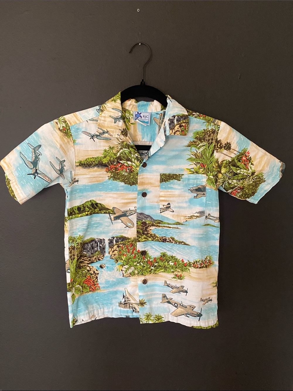 RJC Boy’s Hawaiian Island Airplane Shirt